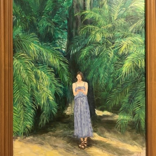 油彩画（その２） 楽天市場】油彩画 F6号 小川久雄「常念岳に桜」 真筆 額入り