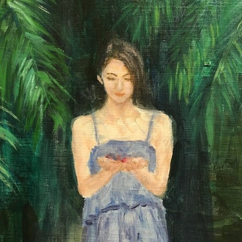 油彩画（その２） Amazon.co.jp: 黒木啓 奥入瀬1 F6号 受注制作 油彩画 油絵 風景