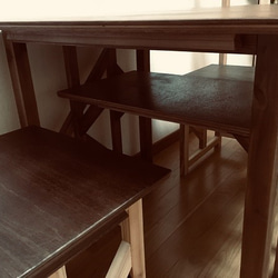 Region 01 dining table for 2 people   木製ダイニングテーブル　2人用　 8枚目の画像