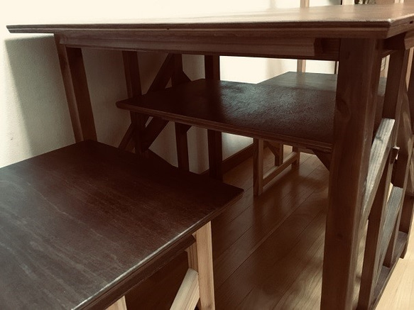 Region 01 dining table for 2 people   木製ダイニングテーブル　2人用　 8枚目の画像