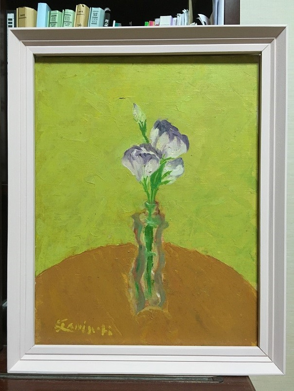 油絵  ＦＯ 「花」 Amazon.co.jp: 11615 桑山茂 油絵額F6 「赤い花」 : ホーム