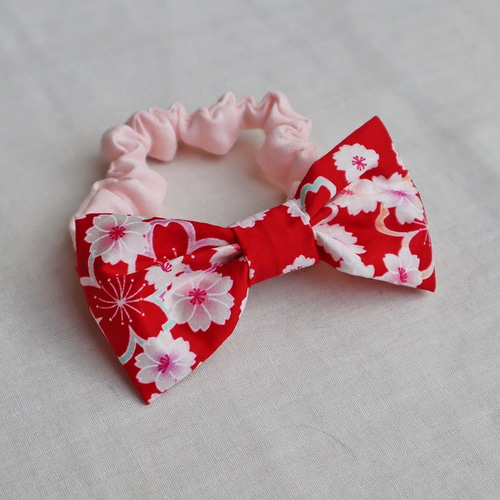 ひな祭り 雛 ペットとお揃い 犬用 猫用 和柄 桜深紅 犬 猫 ペット 首輪  