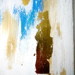 KIMPAKU -A //アクリル絵の具　抽象画　インテリア　おしゃれ　金　ゴールド　ブルー　ホワイト　青　白 3枚目の画像
