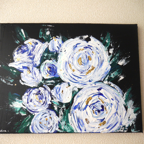 【アート】　花　絵画　インテリア　アクリル画　BAEZ3 数々の賞を受賞 アート】 花 絵画 インテリア アクリル画 BAEZ3