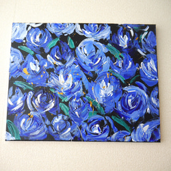 FLOWER-D// 花 アクリル絵の具 抽象画 絵画 ブルー モダンアート