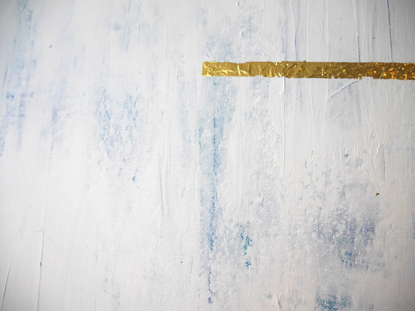WHITE-I//キャンバス アクリル絵画 抽象画 インテリア モダンアート 白 ホワイト シンプル ゴールド おしゃれ 7枚目の画像