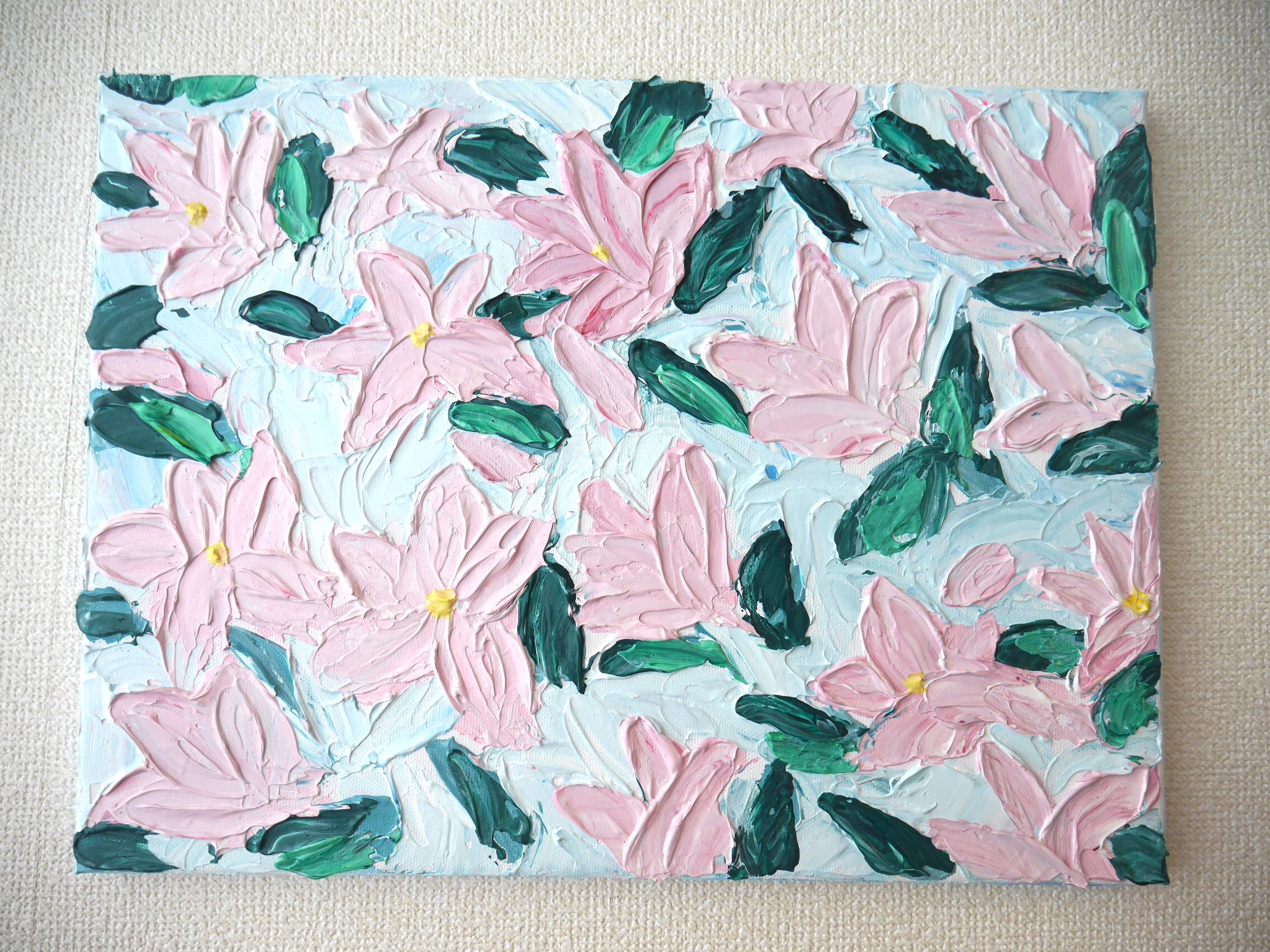 値頃 FLOWER-E//キャンバス アクリル絵画 抽象画 インテリア モダン 絵画
