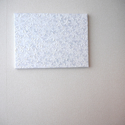 【SOLD】FLOWER-F//アクリル絵画 キャンバス 抽象画 花 白 ホワイト インテリア モダンアート おしゃれ 7枚目の画像