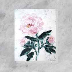 FLOWER-D// 花 アクリル絵の具 抽象画 絵画 ブルー モダンアート