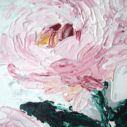 FLOWER-G//キャンバス アクリル絵画 抽象画 インテリア モダンアート 花 ピンク おしゃれ シャクヤク 8枚目の画像