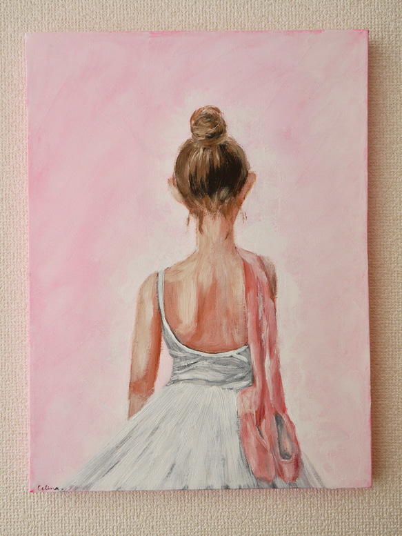 【SOLD】BALLERINA-B//バレリーナ  アクリル絵画 キャンバス 抽象画 アートパネル バレエ 3枚目の画像