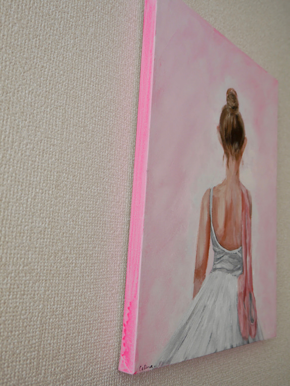 【SOLD】BALLERINA-B//バレリーナ  アクリル絵画 キャンバス 抽象画 アートパネル バレエ 5枚目の画像