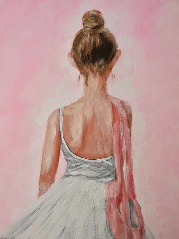 【SOLD】BALLERINA-B//バレリーナ  アクリル絵画 キャンバス 抽象画 アートパネル バレエ 6枚目の画像