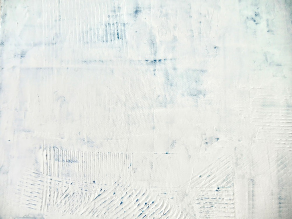 WHITE-M//キャンバス アクリル絵画 抽象画 インテリア モダンアート 白 ホワイト ブルー シンプル おしゃれ 6枚目の画像