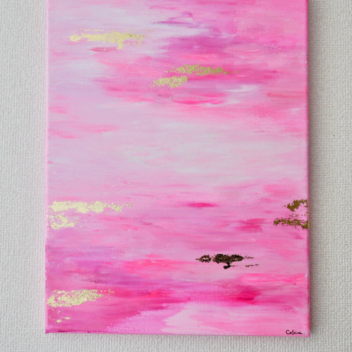 KIMPAKU-F//モダンアート キャンバス ピンク 抽象画 アクリル 絵画
