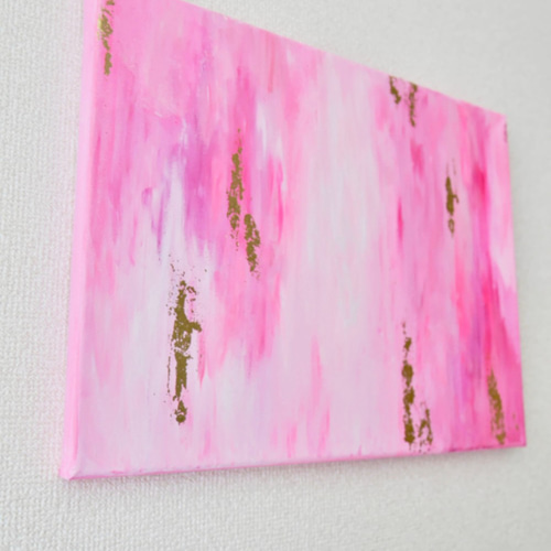 KIMPAKU-F//モダンアート キャンバス ピンク 抽象画 アクリル 絵画 