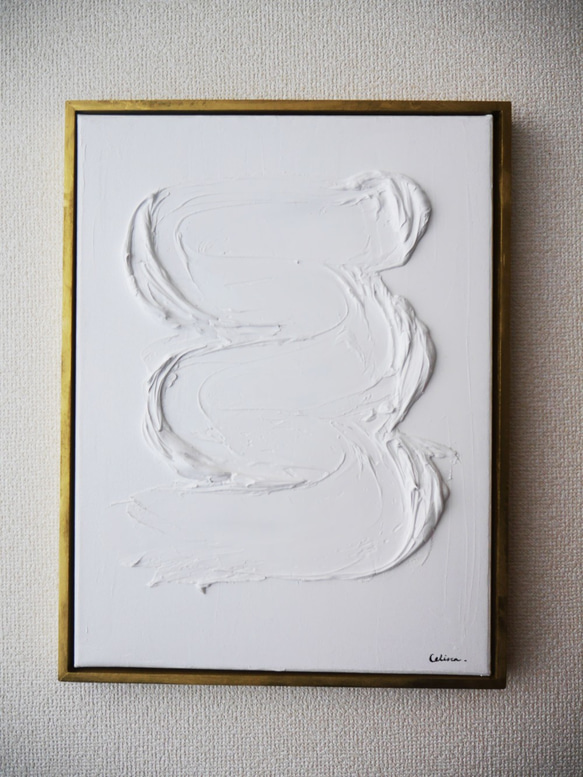 Texture-C//キャンバス アートパネル 絵画 アクリル テクスチャ 白