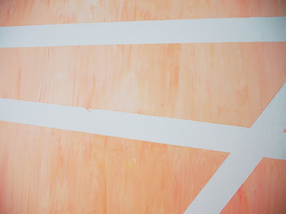 LINES-A//絵画　キャンバス アートパネル インテリア モダンアート アクリル サーモンピンク おしゃれ 絵画 6枚目の画像