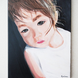 Girl-A//絵画 アート 抽象画 キャンバス インテリア アクリル絵の具 女の子 少女 アートパネル 印象派 5枚目の画像