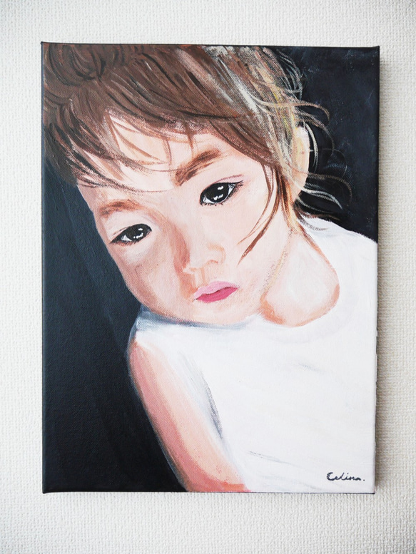 Girl-A//絵画 アート 抽象画 キャンバス インテリア アクリル絵の具 女の子 少女 アートパネル 印象派 5枚目の画像