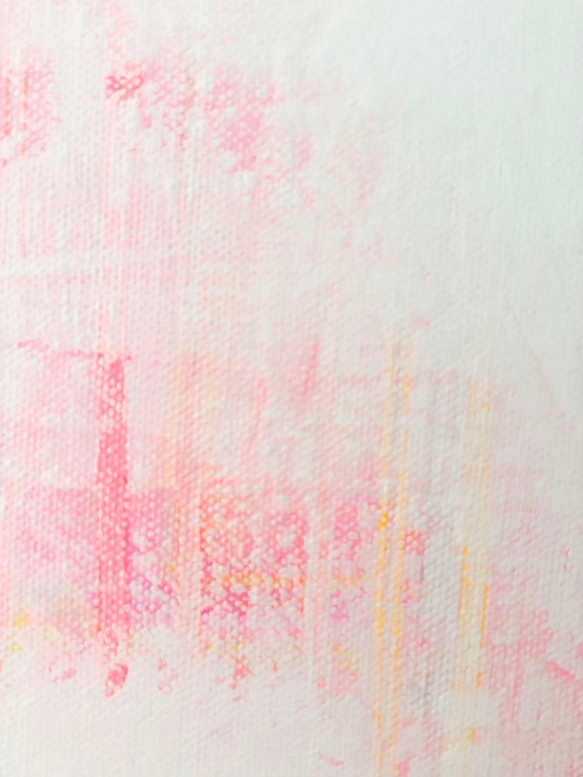 WHITE-P//キャンバス アクリル絵画 抽象画 インテリア モダンアート 白 ホワイト ピンク シンプル おしゃれ 7枚目の画像