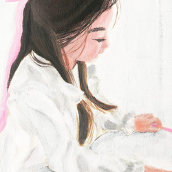 Girl-B//絵画 アート 抽象画 キャンバス インテリア アクリル絵の具 女の子 少女 アートパネル 印象派 5枚目の画像