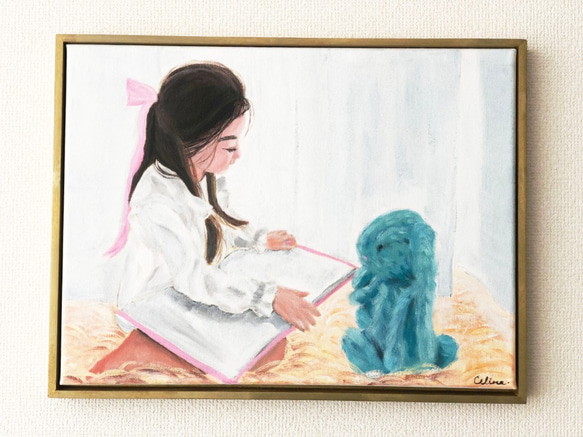 Girl-B//絵画 アート 抽象画 キャンバス インテリア アクリル絵の具 女の子 少女 アートパネル 印象派 9枚目の画像