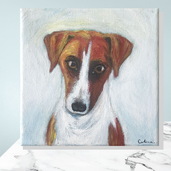 アクリル画 犬 絵画 動物