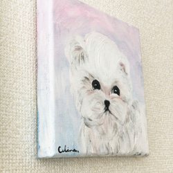 DOG-E// 犬 絵画 キャンバス アクリル アートパネル ビション 子犬 プードル 動物 わんこ 壁掛け 9枚目の画像