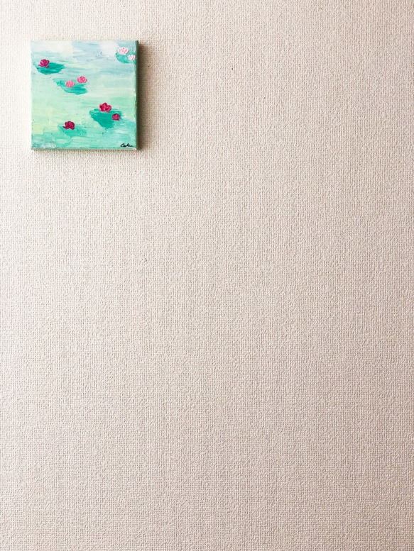 【SOLD】FLOWER-L// 花 風景画 抽象画 絵画 蓮 モダンアート おしゃれ インテリア キャンバス 8枚目の画像