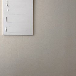 【SOLD】WHITE-Q//ホワイト 白 キャンバス アクリル絵画 抽象画 インテリア モダンアート シルバー 9枚目の画像