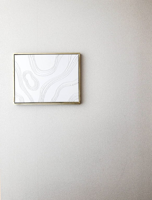 Texture-I//キャンバス アートパネル 絵画 アクリル テクスチャ 白  シンプル おしゃれ モダンアート 8枚目の画像