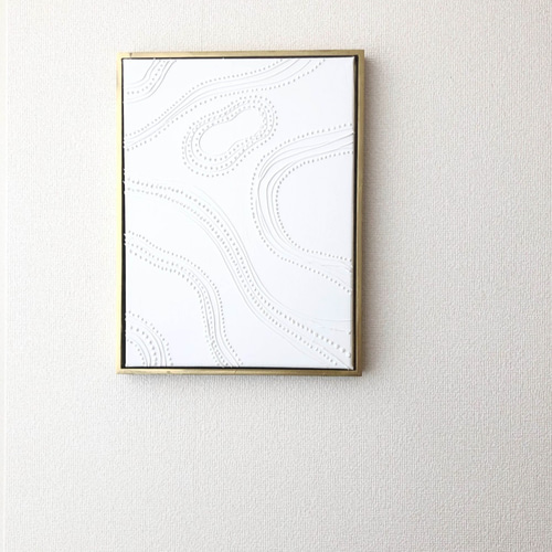 Texture-I//キャンバス アートパネル 絵画 アクリル テクスチャ 白