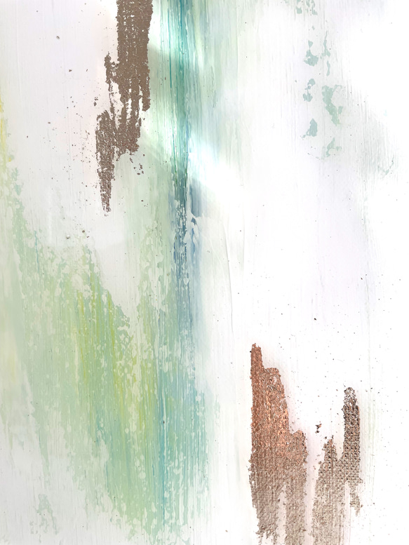 TIME 1°//アートパネル モダンアート インテリア キャンバス アクリル 絵画 シンプル おしゃれ 白 青 緑 銀 5枚目の画像