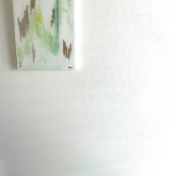 TIME 1°//アートパネル モダンアート インテリア キャンバス アクリル 絵画 シンプル おしゃれ 白 青 緑 銀 9枚目の画像