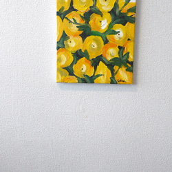 FRUITS-A// アクリル絵画 イエロー フルーツ レモン + FLOWER A 3枚目の画像