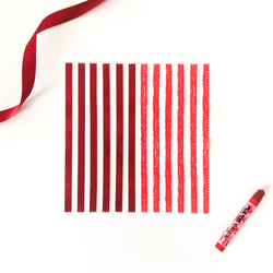 〈red_stripe〉赤いストライプ/メガネ拭き 1枚目の画像