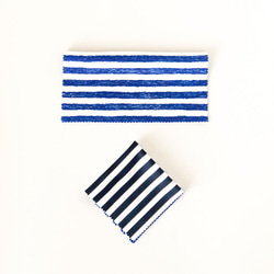 〈blue_stripe〉青いストライプ/メガネ拭き 3枚目の画像