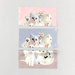 &lt;Cats_collage&gt;白貓/粉紅色清潔眼鏡的拼貼畫 第7張的照片