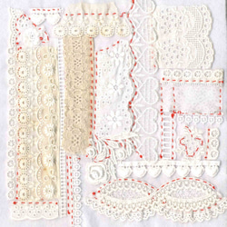 〈lace_handsawing〉手縫いのレース/メガネ拭き 5枚目の画像