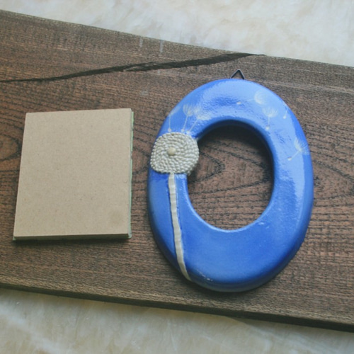 陶器のフォトフレーム「タンポポ綿毛」 フォトフレーム・写真立て Yume