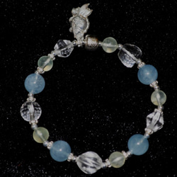庫拉索(天鐵+葡萄石+白水晶+海水藍寶) 第8張的照片