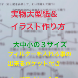 型紙＆作り方☆直線縫い・ダーツマスク(ノーズワイヤー・ポケットあり)パターン 7枚目の画像