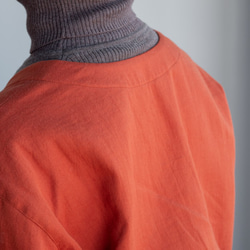 コットンウール二重織ツイルのUネックワンピース 5枚目の画像