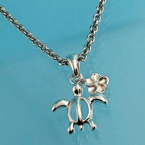 シルバー 925 チャーム ハワイアン ハワイアンジュエリー シルバー925 海の守り神 ホヌ チャーム ハワイアンジュエリー チェーン