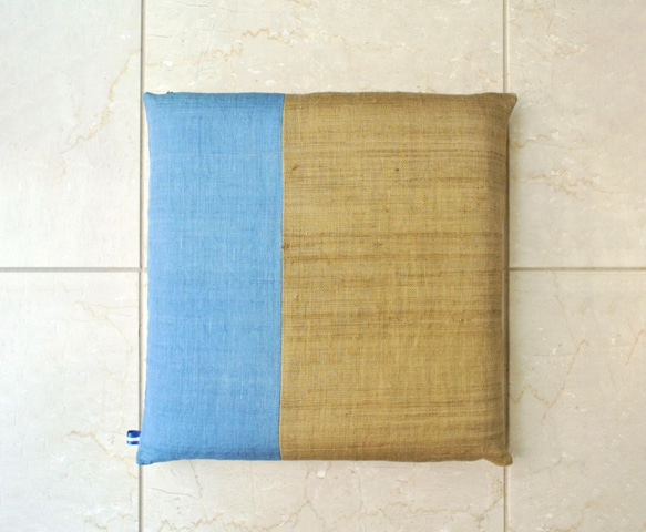 モクざ XS 藍、ローズマリー、ログウッド草木染 30cm 麻生平3色 座布団 2枚目の画像