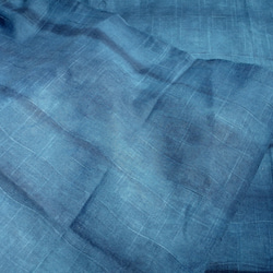 藍染め浴衣地マスク、ノーズワイヤー・フィルターポケットあり、本物志向大人のプリーツマスク 7枚目の画像
