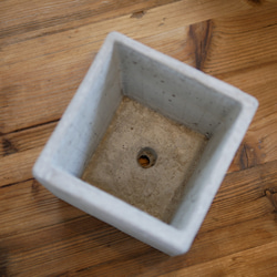セメント植木鉢　-RUGGED CEMENT POT- ゴツゴツキューブプランター 5枚目の画像