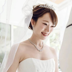 花嫁　結婚式　ジルコニア　挙式　ウエディング　ビジュー　クラシカル　ダイヤモンド風　ティアラST06 2枚目の画像