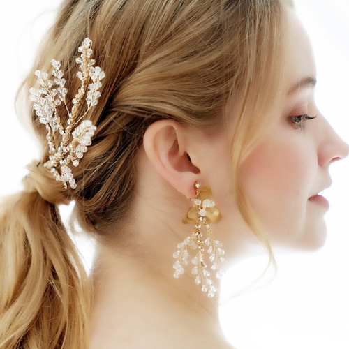 イヤリング ゴールド ブライダルアクセサリー 結婚式